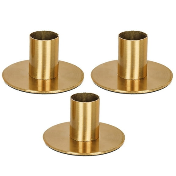 Copper Candle Holder Dining Table Vintage Decor Decoracin Para Halloween Tabletop Stand Creative 3 Pcs