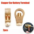 thumbnail image 1 of Copper Car Battery Terminal Wire Cable Clamp Top Post Terminal Positive Negative, 1 of 8