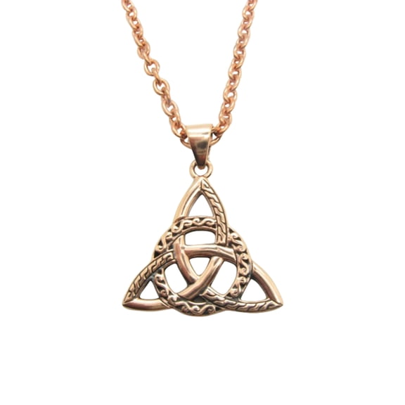 Copper Celtic Knot Pendant and Chain Set CPD1814