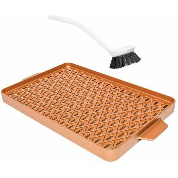 Copper Chef Copper Barbecue Grill Pan Griddle 12" X 18" X Design Non Stick Pan
