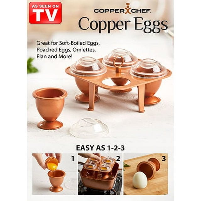 Copper Chef Copper Eggs XL with Non Stick Coating Cook HardBoiled Eggs