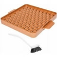 Copper Chef NonStick Grill Pan Topper with Cleaning Brush and Recipe