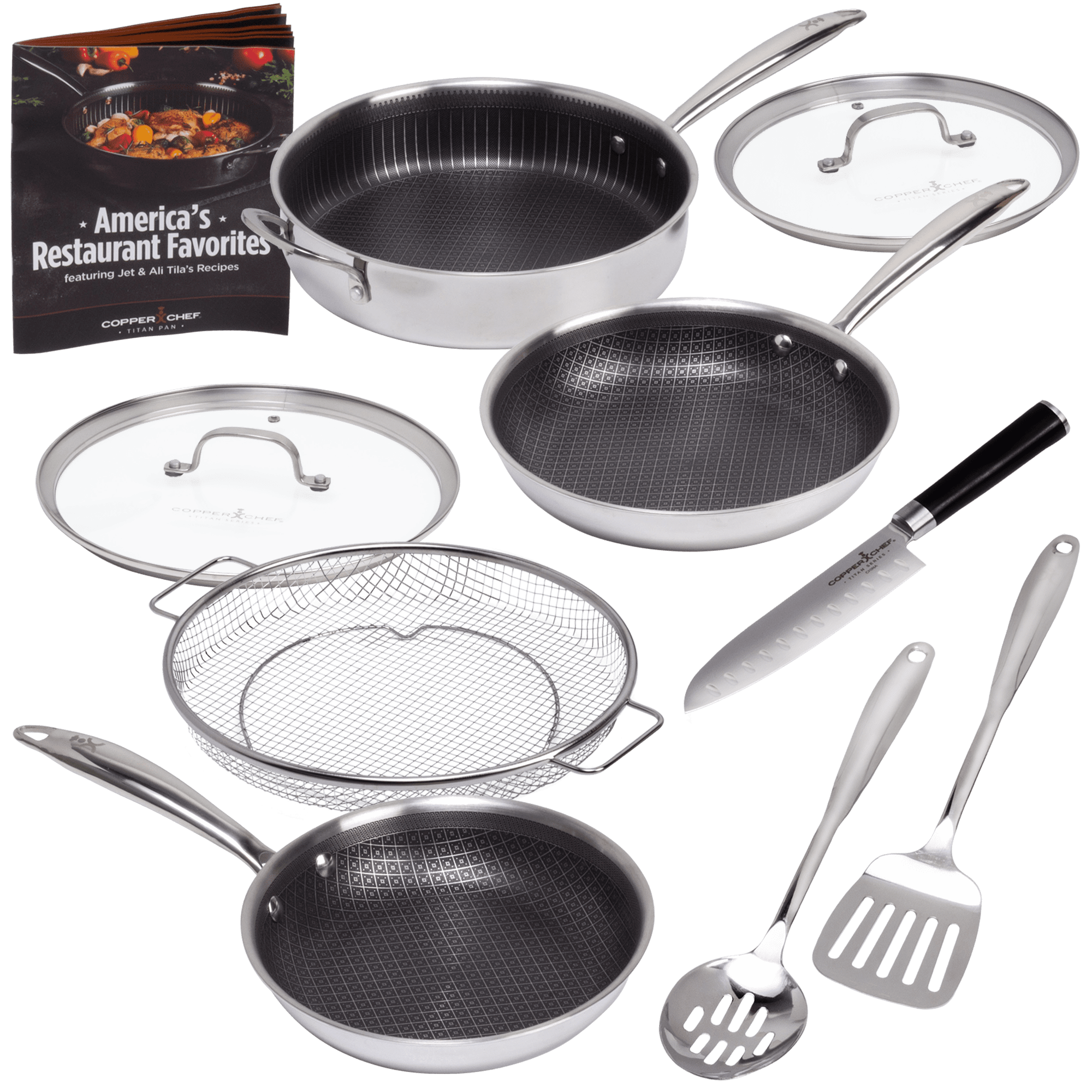 Copper Chef Titan TriPly 10Piece Stainless Steel Cookware Set with