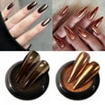 thumbnail image 1 of Copper Chrome Nail Powder Set Brown Pigment Powder for Nails,Brown Chrome Nail Powder Kit Nail Art Design Copper Chrome Powder for Nails, 1 of 5