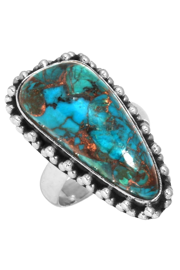 Copper Chrysocolla Solid 925 Sterling Silver Designer Ring
