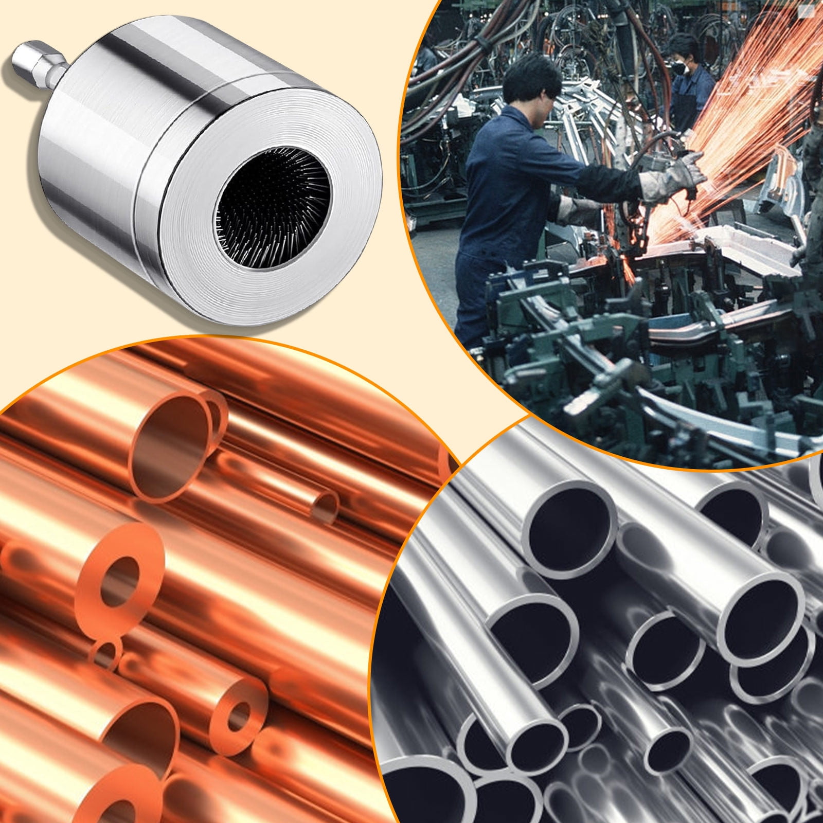 Copper Cleaner for Drill Copper Cleaning Brush Cleaning Tool with Fine