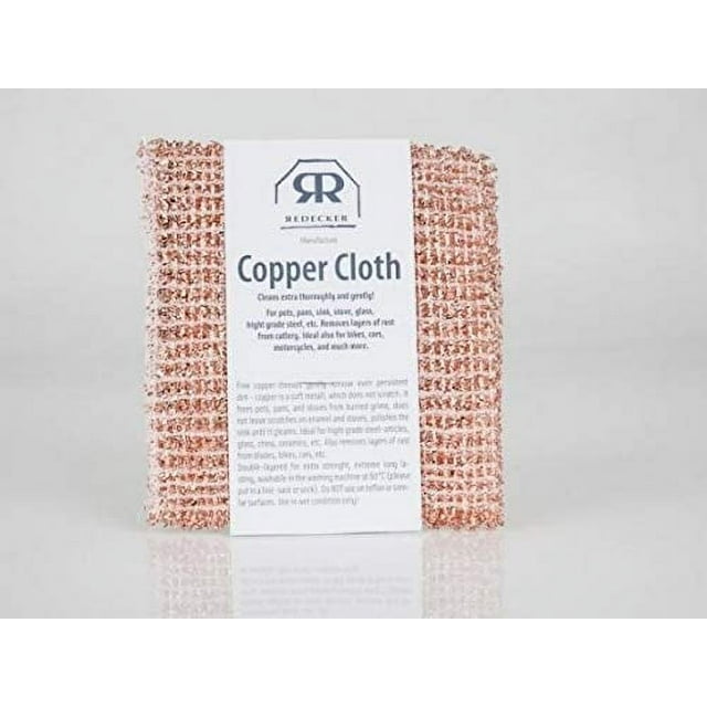 Copper Cleaning Cloth Set Of 2, 5.5 X 6.1Inches