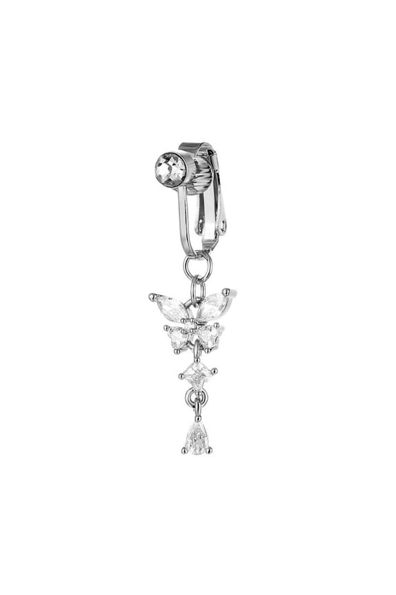 Copper Clip-on Non-Pierced Faux Belly Button Rings for Women, Ideal for Concerts, Parties and Dance Classes
