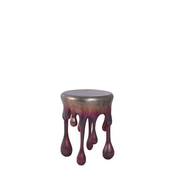 Copper Color Melting Side Table Dripping Statue