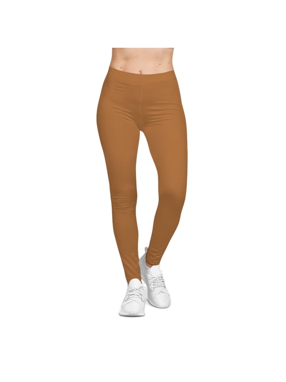 Copper Color Women's Poly-Span Casual Leggings XS-2XL