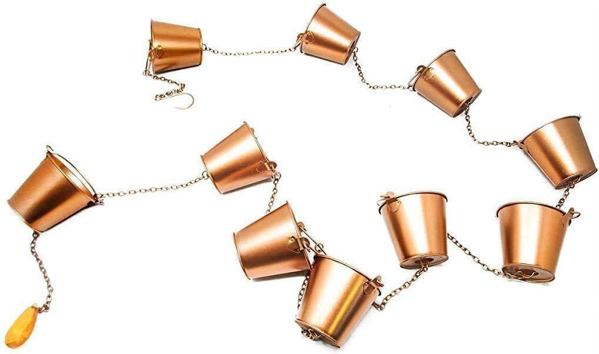 Copper Colored Bucket Rain Chain