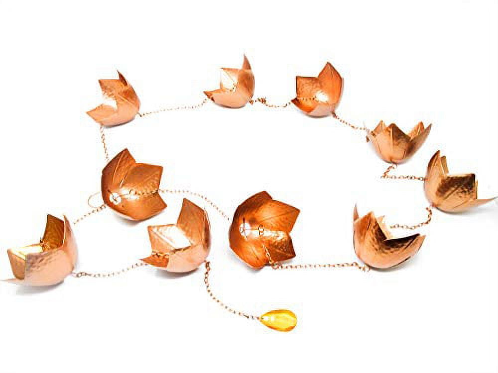 Copper Flower Iron Rain Chain for Gutters