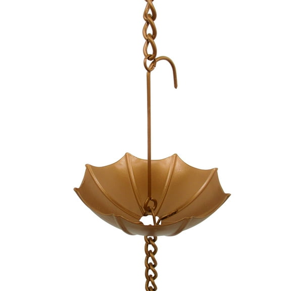 Copper Colored Rain Chain for Gutters & Downspouts (Watering Can Design)