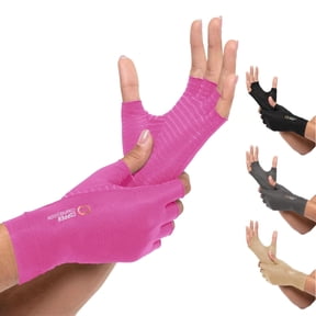 Copper Compression Arthritis Gloves | Pink