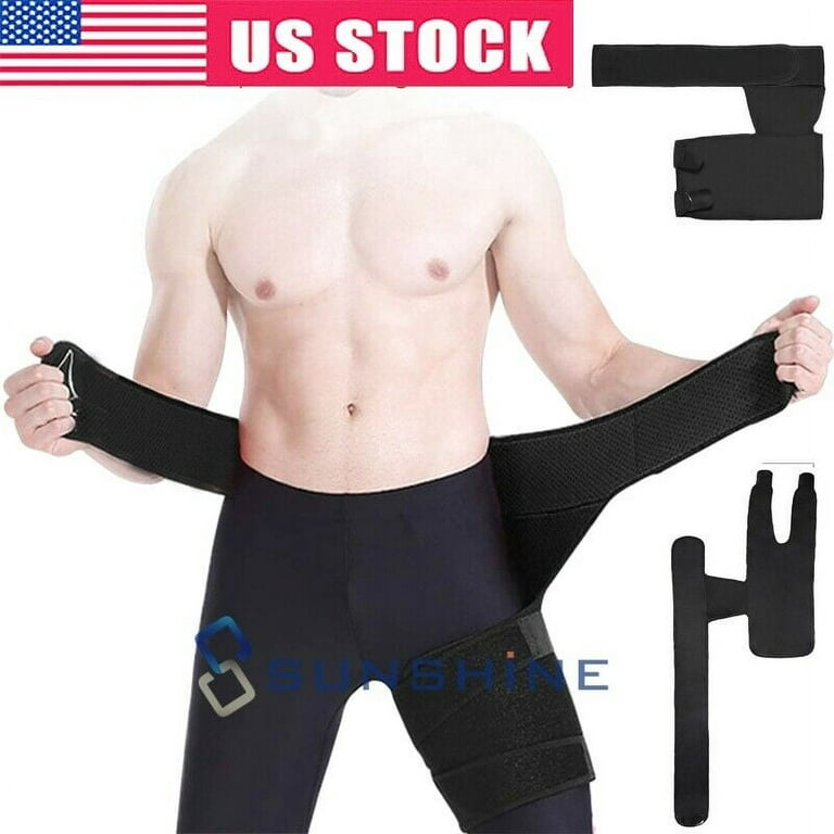 Copper Compression Brace Groin Thigh Sleeve Hip Support Wrap for