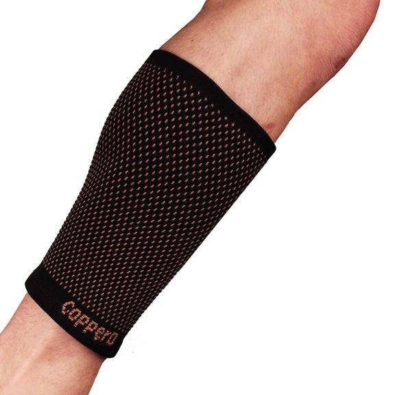 Copper D Compression Calf Sleeve - Black/Partial Copper Dots - Small/Medium - 10 Units