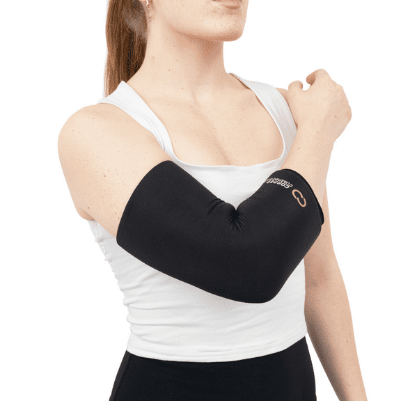 Copper Compression CopperFreeze Cryo Compression Sleeve for Knee, Tennis Elbow, Ankle Joints, Leg & Arm Muscles - Reusable Gel Ice Pack & Heat Wrap - Cold & Hot Pain Relief, Sprain, Injury - S/M