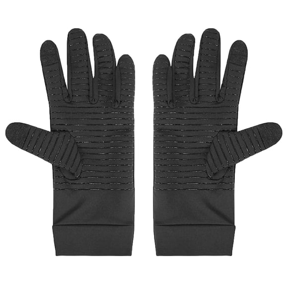 Copper Compression Gloves for Women Men, Full Finger Breathable & Moisture Wicking Arthritis Compression Gloves, Ride