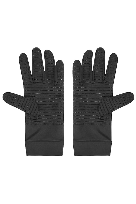 Copper Compression Gloves for Women Men, Full Finger Breathable & Moisture Wicking Arthritis Compression Gloves, Ride