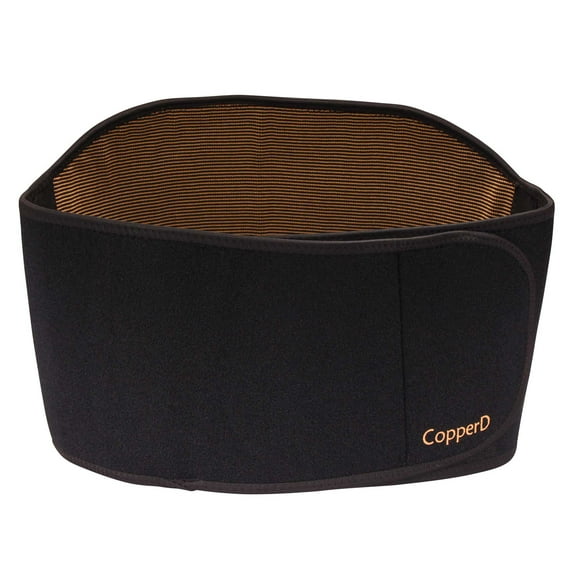 Copper Compression Lower Back Waist Brace - Black - Small/Medium - 10 Units