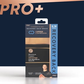 Copper Compression Pro+ Lumbar Back Brace for Pain Relief Small/Medium