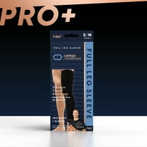 Copper Compression PRO  Performance Leg Sleeve S/M: Compression for Pain Relief from Shin Splints and Sore Muscles (Unisex, Black, 1 Pair)