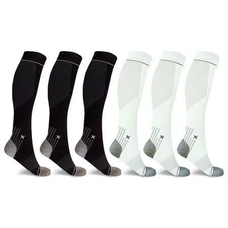 Copper Compression Pain Relief Targeted Knee High Compression Socks - 6-Pairs