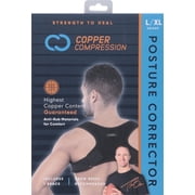 Copper Compression Posture Corrector Lightweight Breathable Flexible Brace, L-XL