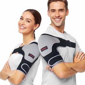 Copper Compression Shoulder Brace, Rotator Cuff Support Brace for AC Joint Paint Relief, Arm Stability, Tendonitis, Shoulder Sleeves for Men and Women, Adjustable Straps Fits Left and Right Arm