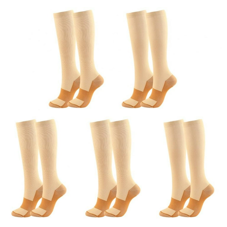 Copper Compression Socks (5 Pairs) 15-20 mmHg Circulation is Best 