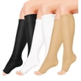 thumbnail image 1 of Copper Compression Socks for Women & Men Open Toe 15-20mmHg is Best Support for Circulation Recovery and All Day Wear, 1 of 7