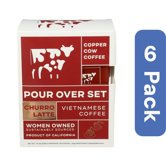 Copper Cow Coffee Churro Latte Kit 5 Pack 7.4 oz (Pack Of 6)