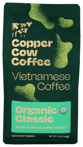 Copper Cow Vietnamese Whole Bean Coffee 12 oz (Pack of 6)