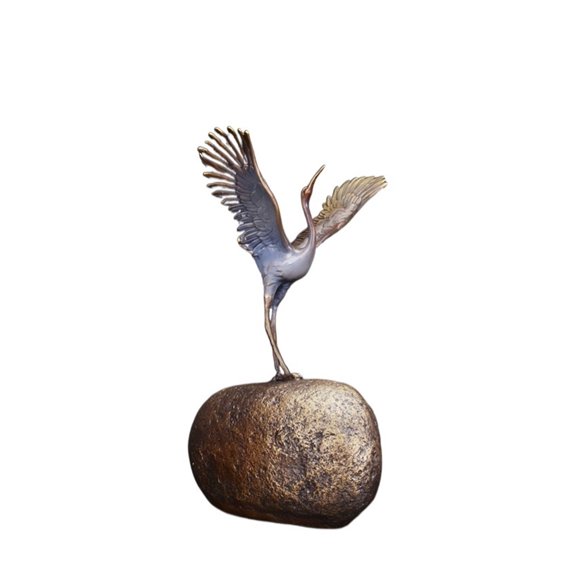 Copper Crane Entryway Ornament Metal Copper Crafts Living Room Bedroom Home Decorations