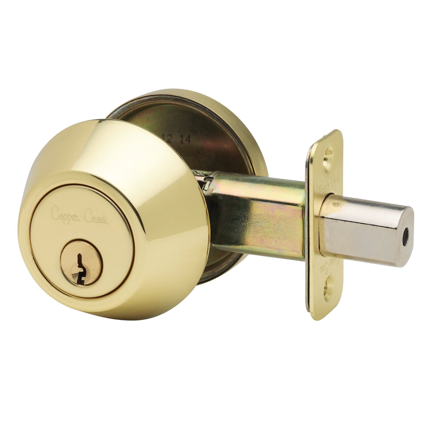 Copper Creek DBR2410PS Contemporary Deadbolt - Polished Stainless Steel, Round, ANSI Grade 3