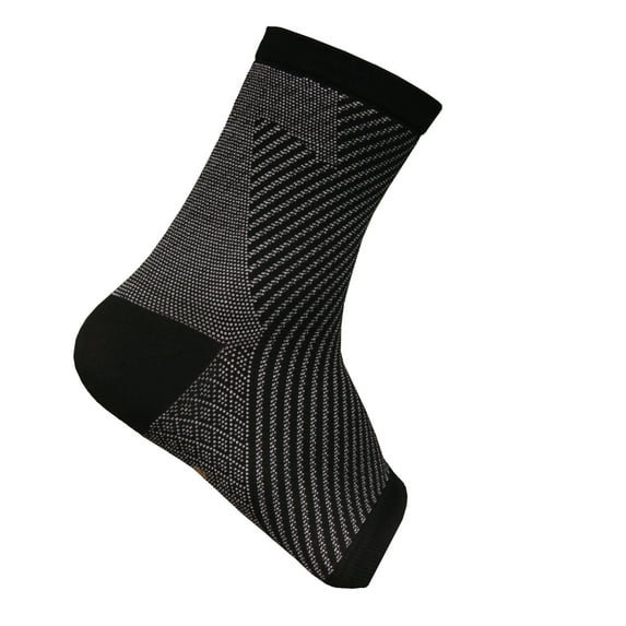 Copper D Compression Ankle Sleeve - Rayon From Bamboo - Provides Relief from Injuries Comfort Support For Every Day Uses - Light Silver - Small/Medium - 1 Pair