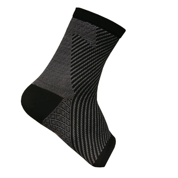 Copper D Compression Ankle Sleeve Bamboo Rayon - Light Silver - Small/Medium - 2 Pairs