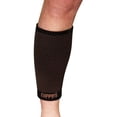 thumbnail image 1 of Copper D Compression Calf Sleeve Brace - Bamboo Rayon Charcoal Infused - Small Medium - Black Partial Copper Dots - 2 Pack, 1 of 6