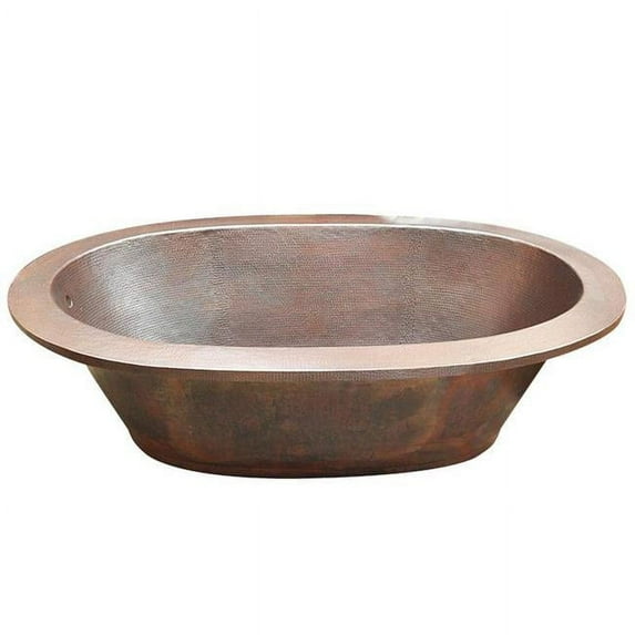Copper Design CBT-BL-72-BR Copper Bath Tub Big Lip, Bright - Large - 32 x 32 x 72 in.