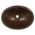 thumbnail image 1 of Copper Design COS-17-RP-MA Copper Oval Bath Sink with Rope Lip, Matte - 5.5 x 12.5 x 17 in., 1 of 4