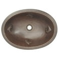 thumbnail image 1 of Copper Design COS-HR-19-FL-DL Copper Oval Bath Sink, Dark Light - Horse Design - 6 x 14 x 19 in., 1 of 1
