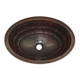 thumbnail image 1 of Copper Design COS-TS-19-RP-BR Copper Oval Bath Sink, Bright - Turtle Shell Design - 6 x 14 x 19 in., 1 of 7