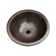 thumbnail image 1 of Copper Design CRSR-16-DB Copper Round Vessel Sink with Rank Design, Dark Brown - 5.75 x 16 x 16 in., 1 of 7