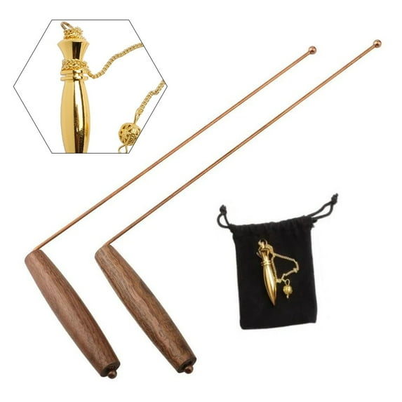 Copper Detection Rod Metal Detector Treasure Hunting Divination Tool ...
