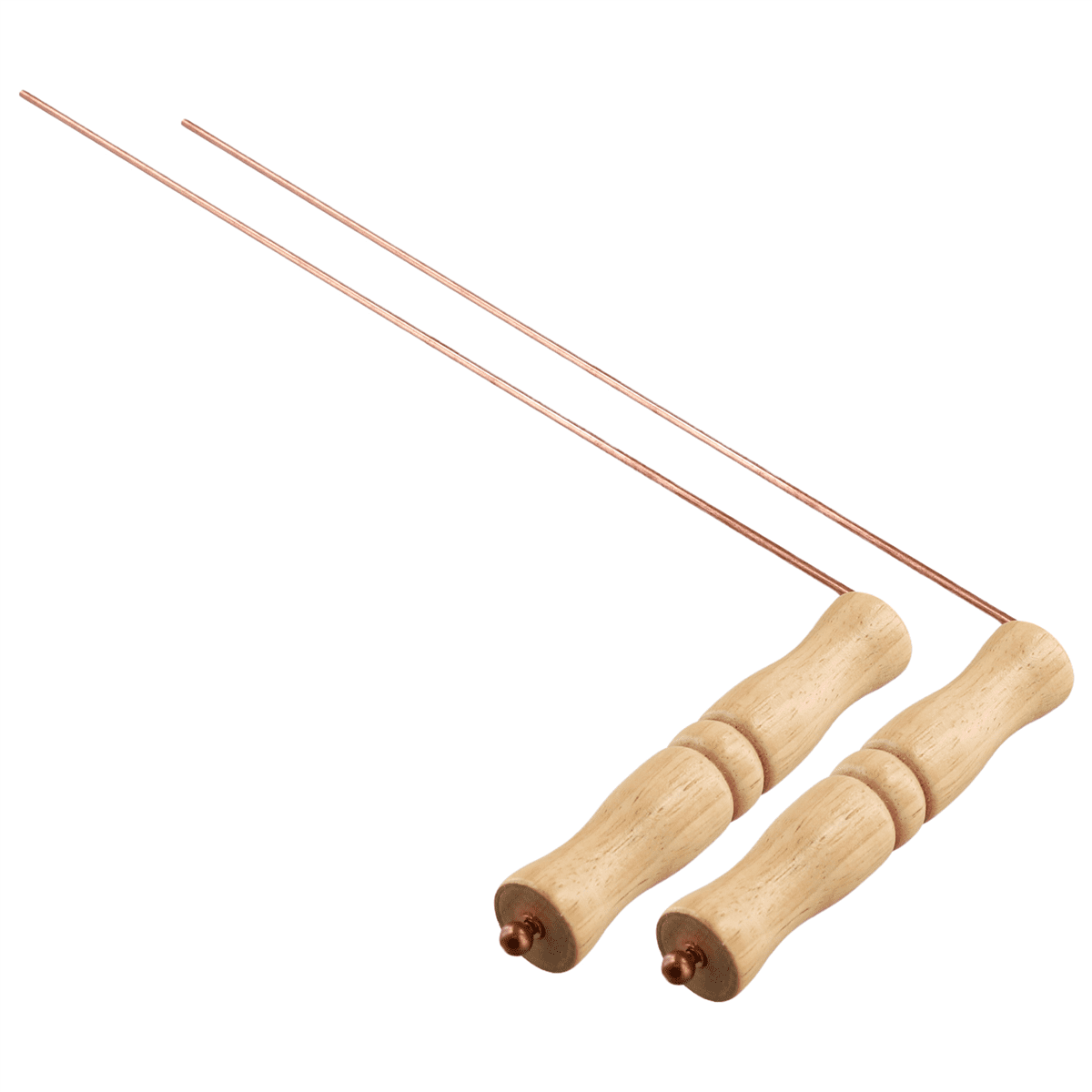Dowsing Rods Handle Copper Dowsing Rods Kit for Divination Tool - Natural Wooden Handles ...