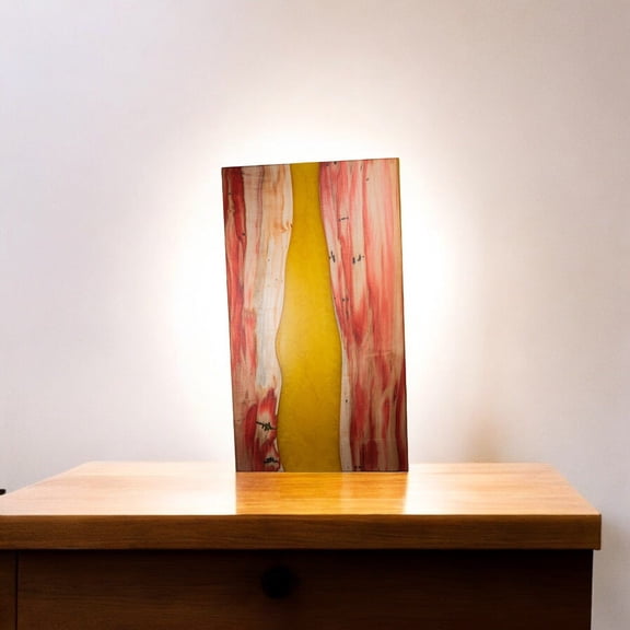 Yellow Epoxy Box Elder Wood Charcuterie Boards/Serving Board