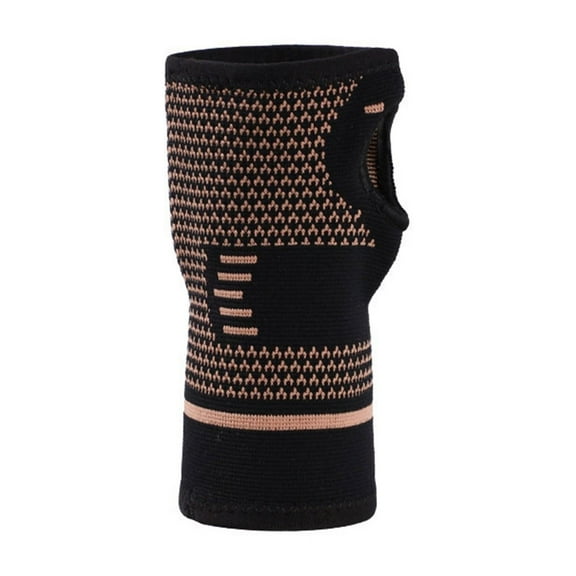 Copper Fiber Knitted Sports Wrist Support for Volleyball Fitness Football Basketball Training and Gym Workouts with Enhanced Circulation and Sprain