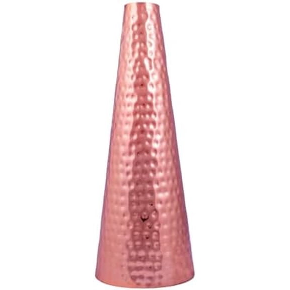 Copper Finish Iron Hammered Cone Flower Vase, 17 H Rustic Modern Decorative Vase for Dried Flowers & Home Dcor$$Home Decor, Kitchen, & Other