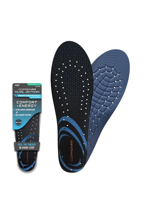 Dual Action Insoles with Lumacore Fabric for Men's Sizes 8-14