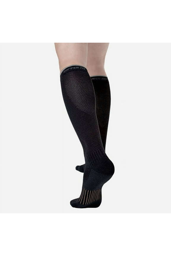 Energy Compression Socks with Easy-On/Easy-Off Technology, Black, Large/X-Large, Unisex